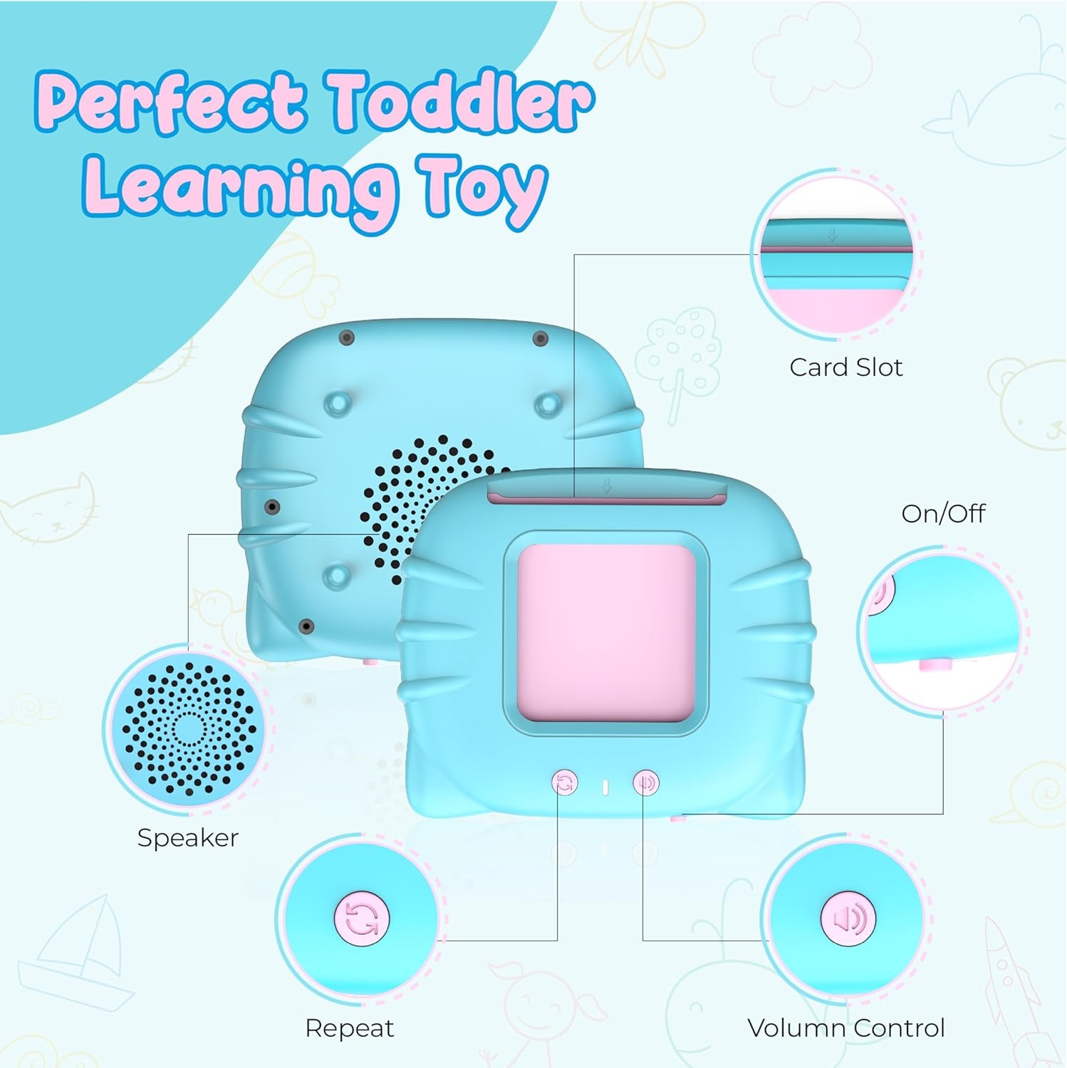 Toddler Toys for 2 3 4 5 Year Old Boys and Girls, Autism Sensory Toys for Autistic Children, Learning Montessori Toys, Speech Therapy Toys, 224 Sight Words Talking Flash Cards